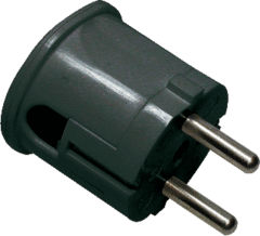 Kaiser Martin 533/SW - 533SW - stekker haaks glanzend zwart randaarde 16a haaks