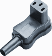 Kaiser Martin 798/SW - toestelcontact stekker c13 female h90 70 zwart