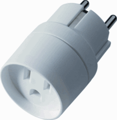 Kaiser Martin 106/SW - verloopstekker usa naar 2-polig + aarde (spanning blijft 230volt) zwart