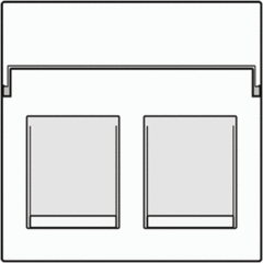 Niko 101-65200 - inzetplaat modulair jack 2-voudig wit