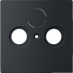 Busch Jaeger 2CKA001724A4298 - cai plaat tv-radio mat zwart 1743-885