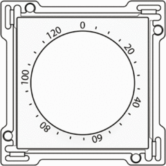 Niko 101-64906 - inzetplaat tijdschakelaar 120 minuten wit