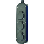 Hateha 12.112.002 - nylon wcd randaarde vd16/3 zwart opbouw voorbedraad