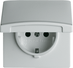 Busch Jaeger 2CKA002064A0307 - wcd randaarde klapdeksel 20EUGK-34 alpin wit all wetter