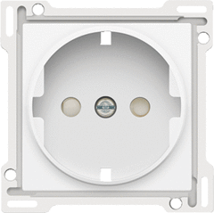 Niko 111-66901 - afdekplaat wcd 1-voudig randaarde kinder beveiliging glanzend wit (wordt zonder binnenwerk geleverd!)