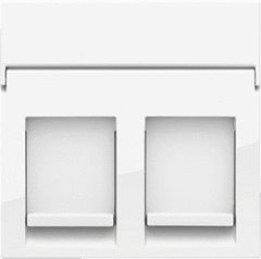 Niko 111-65200 - inzetplaat modulair jack 2-voudig glanzend wit