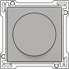 Niko 121-65936 - inzetplaat + knop ventilator 1-2-3 sterling