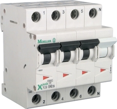 Eaton 243018 - kracht automaat 16amp 3p+n c-kar traag pls6-c16/3n-mw 6ka