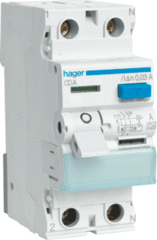 Hager CDA263G - aardlekschakelaar 2-polig / 63a 30ma