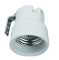 Porselein fitting e27 wit + bevestigingsbeugel 606025