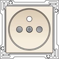 Centraalplaat wcd penaarde en kinderveiligheid creme 100-66601 alleen afdekplaat zonder onderstuk