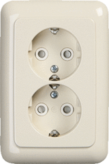 Busch Jaeger 2TKA00002003 - Bj wcd randaarde 2-voudig compact doos 302eujt-212