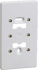 Attema AT1416 - 1416 - montageplaat tms met messing bus 77x140mm wit