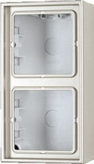 Jung ES2582A-L - opbouwkap 2-voudig edelstaal