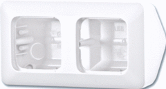 Busch Jaeger 2CKA001799A0985 - opbouw kap 2-voudig hoekbehuizing 1708-214 rsi