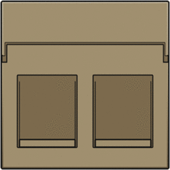 Niko 123-65200 - inzetplaat data 2x modulair jack brons