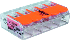 Wago 221-415 - verbindingsklem 5x2.5mm2 transparant doos 25 stuks