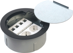 OCS 33.73.001 - vloerdoos 2 x 230v + 4 x data uitsparing