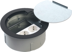 OCS 33.73.002 - vloerdoos 2x230v + 2x blind rond