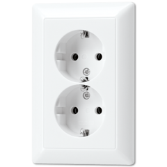 Jung AS5015WW - wcd 2-voudig randaarde compact doos 1-1/2doos alpin wit as500