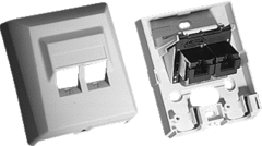 Acke 18866J5M - opbouw wcd 2xcat5e 18866j5 8p