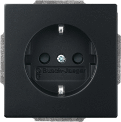 Busch Jaeger 2CKA002013A5333 - wcd randaarde met kinderbeveiliging zwart mat ucrks-885-503