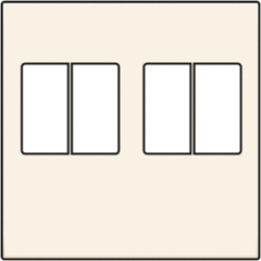 Niko 100-69701 - inzetplaat luidspreker 2-voudig creme