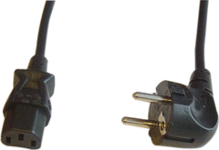 Rati 1406 - apparaat snoer 0,5mtr 3x1 10a zwart