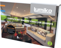 Klemko 863852 - Compleet Venice COB pakket met 3x aluminium Venice ledspot 3000k (warm wit), dimbare driver, inclusief connectoren