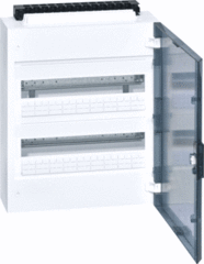 Hager VB218P - opbouw verdeler ledig 2x18module deur transparant