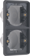 Niko 761-74000 - inbouwkader 2x verticaal antraciet