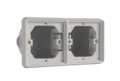 Niko 700-75000 - inbouwkader 2x horizontaal grijs