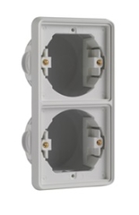 Niko 700-74000 - inbouwkader 2x verticaal grijs