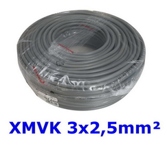 Xmvk 3x2,5mm2 eca rol 100 meter grijs