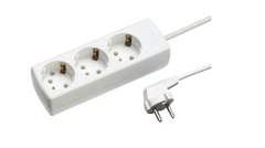 Kaiser Martin 1047ZL5-15W/KWS - 1047ZL/5/KWS - tafelcontactdoos 3-voudig randaarde 45graden + 5mtr snoer wit