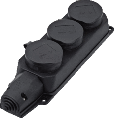 Kalthoff 820008 - wcd 3-voudig / randaarde klapdeksel 250/16 ip44 zonder snoer