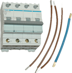 Hager VKS04SD - uitbreidingsset krachtgroep 16a b-kar.