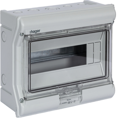 Hager VE110F - vector verdeler 10-module + transparante deur