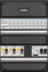 Eaton I103G14FT-HS-64 - groepenkast 1-fase 10 groepen 3 aardlekschakelaars 1 fornuisgroep 1 hoofdschakelaar 1 beltrafo
