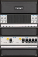 Eaton - groepenkast 3-fase 4-groepen 16A 2-Aardlekschakelaars 4-P 1-hoofdschakelaar 4P systeem 55