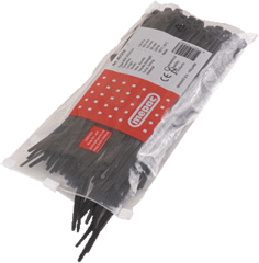 Mepac 451292 - bundelband 360x7,5mm zwart zak 100 stuks