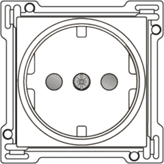 Niko 101-66901 - inzetplaat wcd 1-voudig randaarde kinder beveiliging wit (alleen kapje)