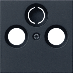 Gira 0869005 - inzetplaat 2x coax+sat zwart mat