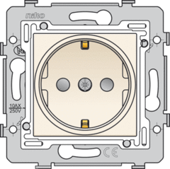 Niko 100-66915 - wcd randaarde 1-voudig inzetplaat kinderbeveiliging creme