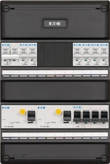 Eaton I-62G34F0-HS-64 - groepenkast 3-fase, 6 groepen, 2 aardlekschakelaars 4-p, 1 fornuisgroep 2x230v, 1 hoofdschakelaar 4p