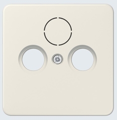 Jung 561SAT - inzetplaat 2 x coax + sat creme wit