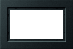 Gira 100109 - afdekraam 1,5voudig e2 zwart mat