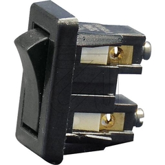Schakelaar 057395 mini inbouwmaat 20,5x13x15mm 230V 2ampere 1-polig zwart