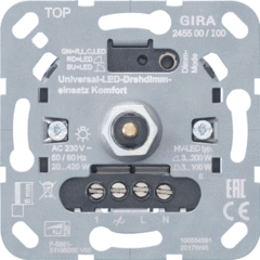 Gira 245500 - S3000 uni-led-draaidimmer Komfort Basiselement max. 100W led