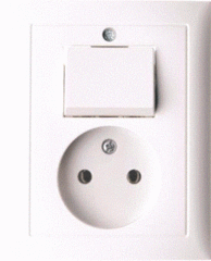 Berker 6143668989 - combinatie wcd/wisselschakelaar 2-polig s1/b3/b7 polar wit glanzend